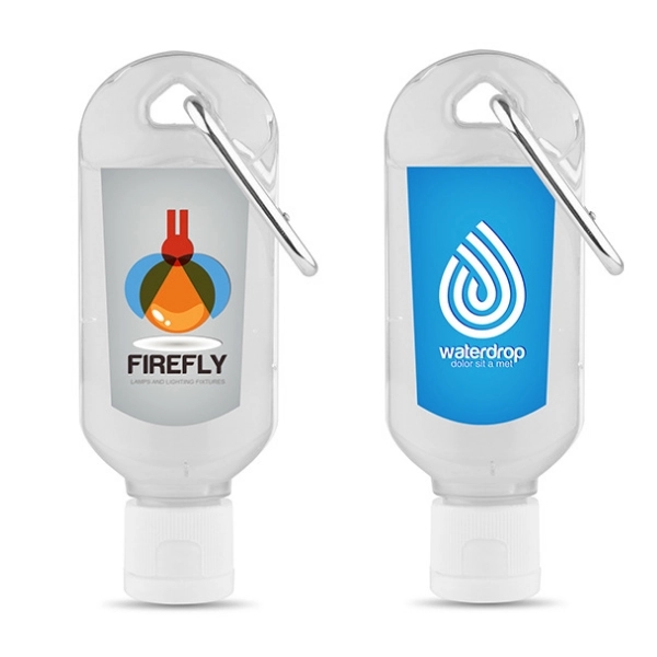 Promotional Hand Sanitizer w/ Carabiner - 2 oz. 3
