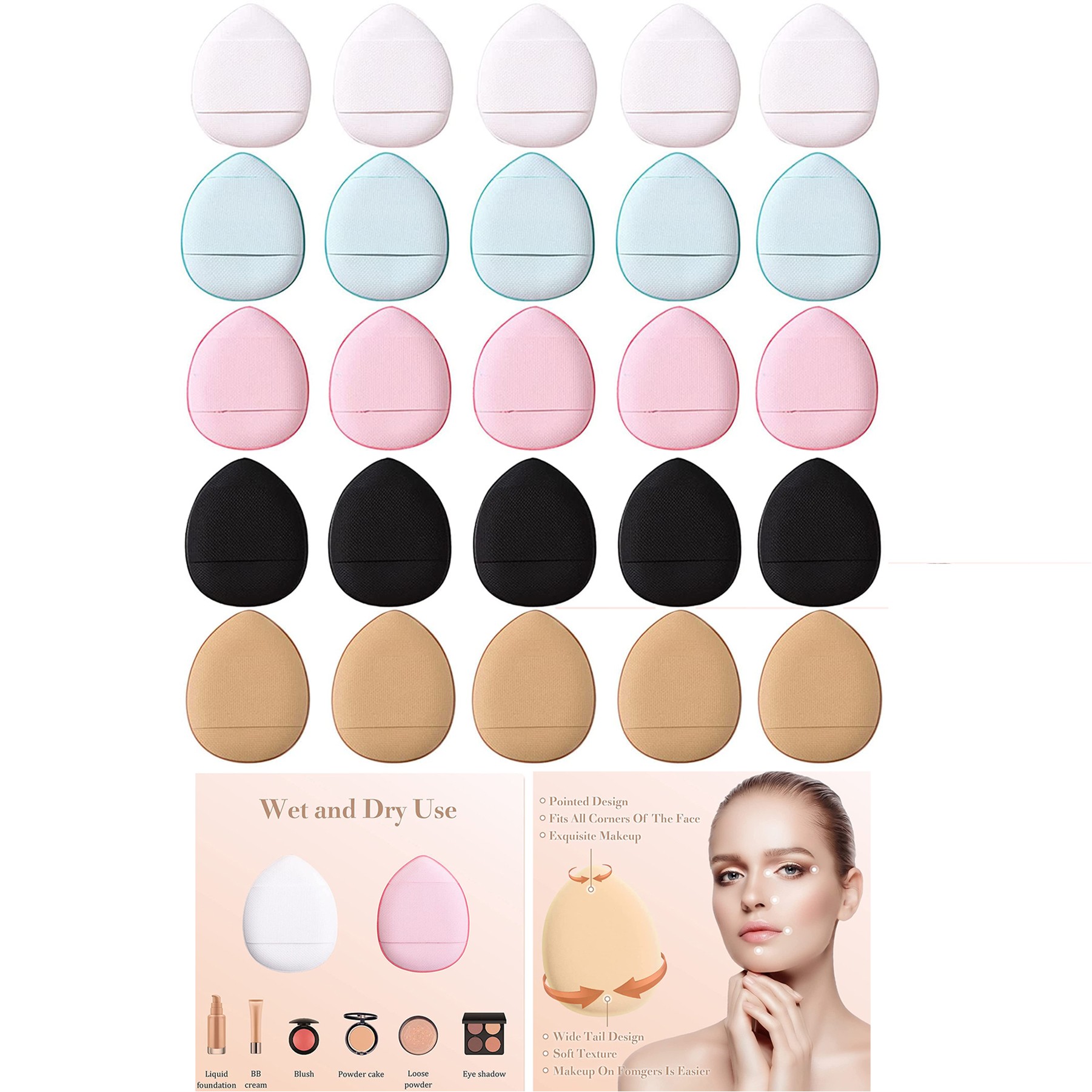 Sponge Finger Powder Puff 3