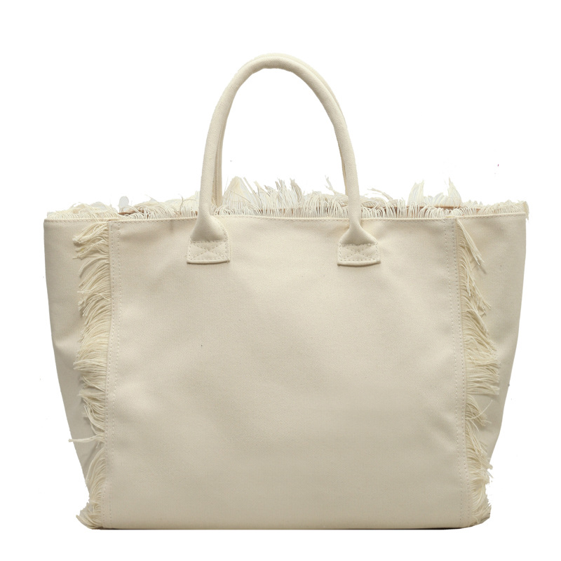 Premium Canvas Tote With Fringes 6