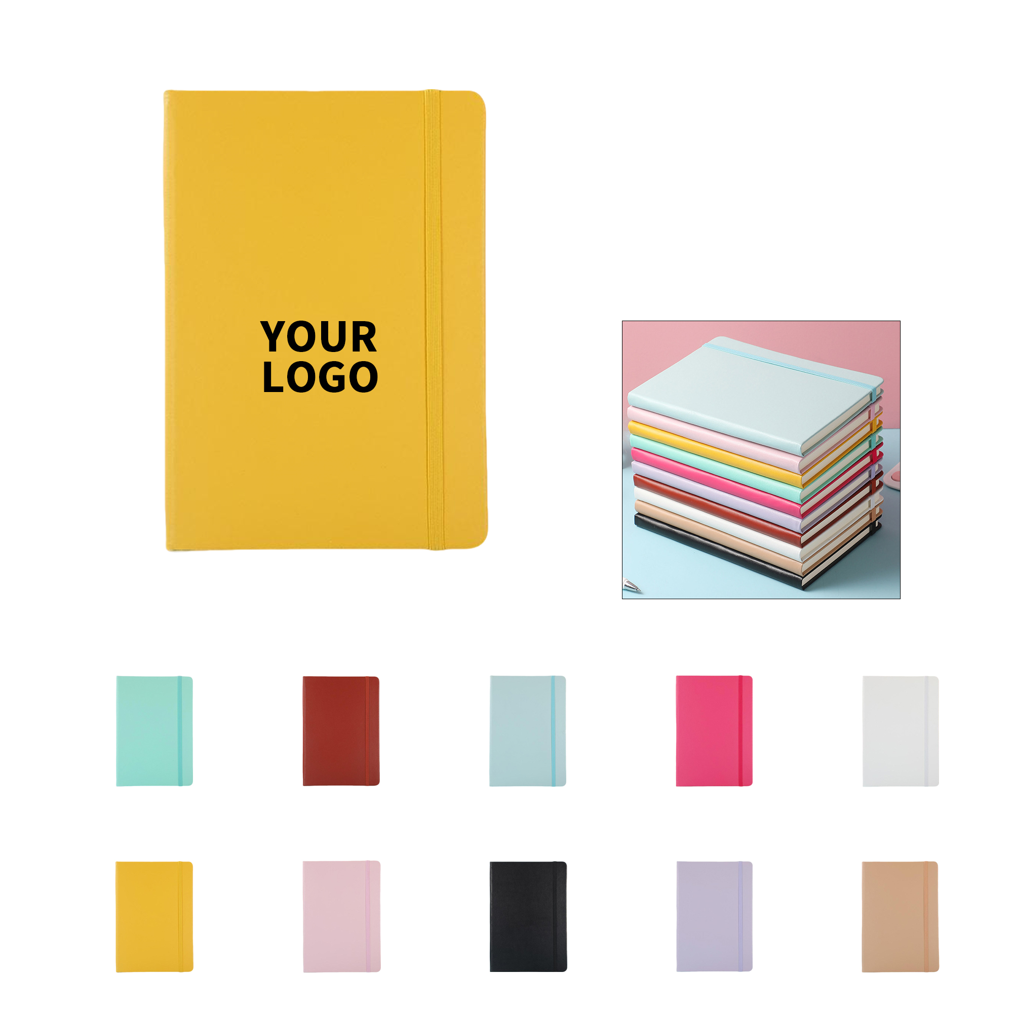 Soft Polyurethane Cover Journal With Strap And Pen Loop 5