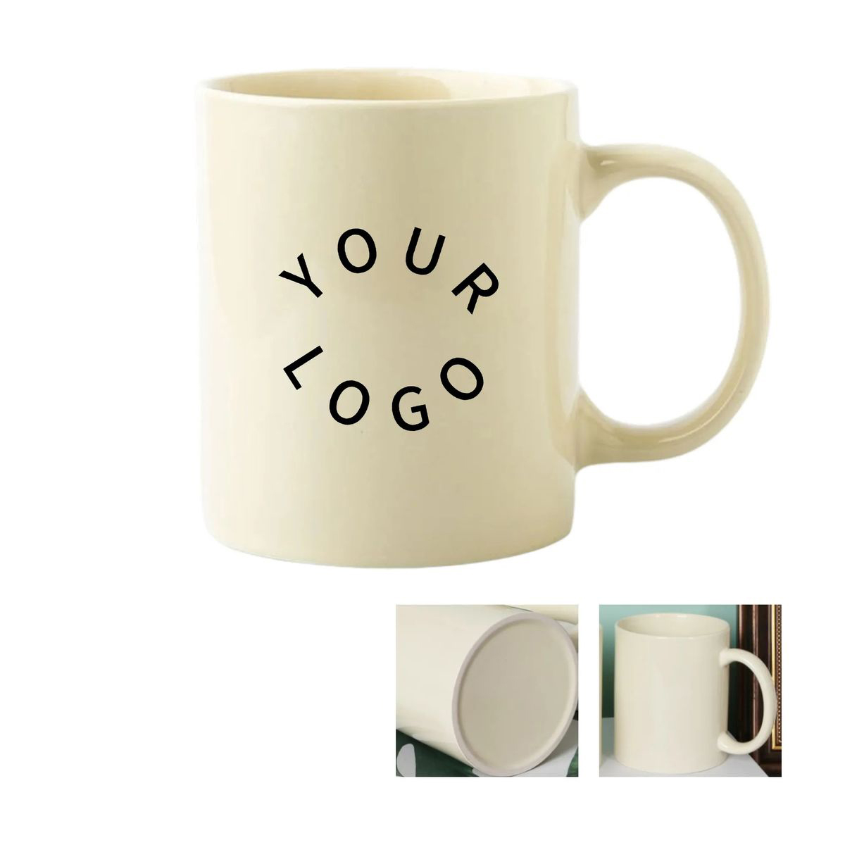 Classic 12oz Ceramic Mug with Comfortable C Handle 1