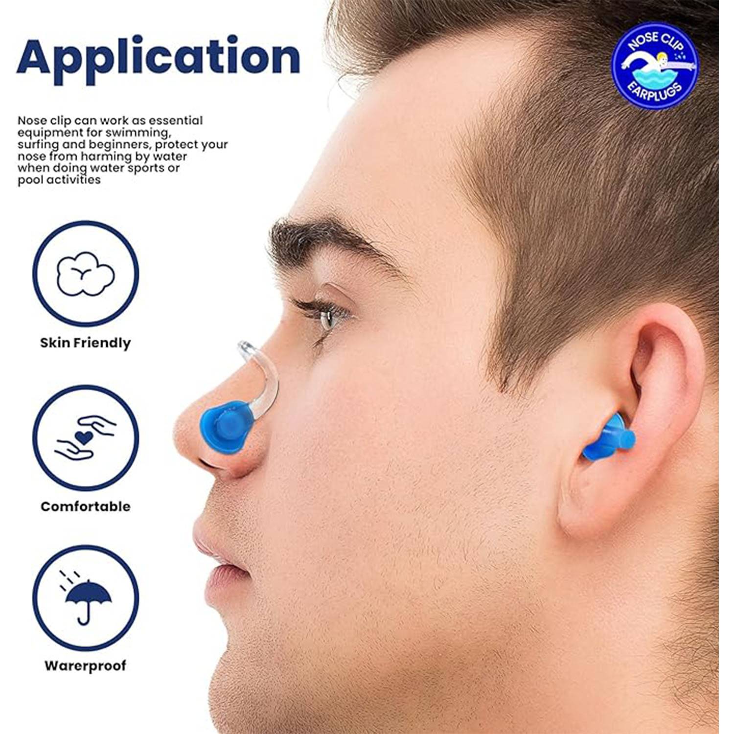 Swimming Nose Plugs Earplugs Set 4