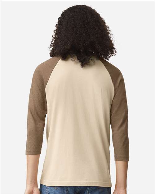 Unisex CVC Three-Quarter Sleeve Tee - 2003CVC 9