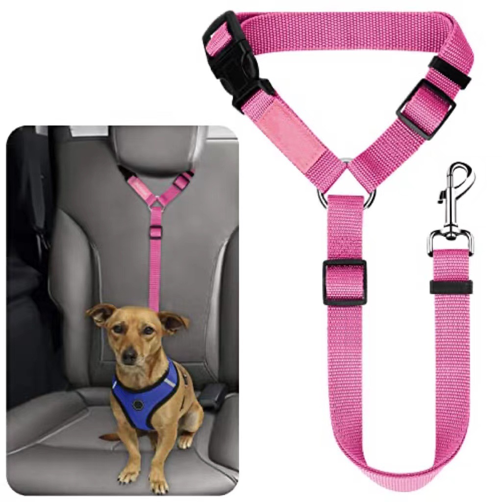 2 Packs Adjustable Dog Cat Safety Seat Belt In Car 12