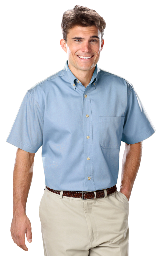 Men's S/S 100% Cotton Twill Shirt 31