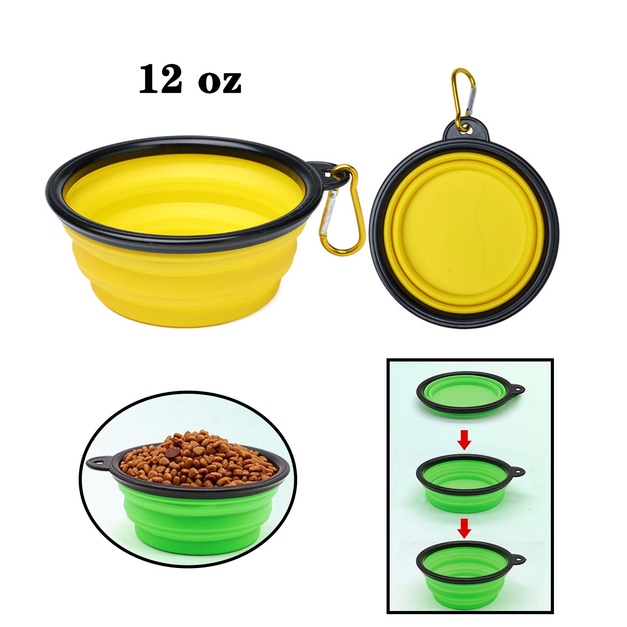 12 oz Foldable dog bowl 2