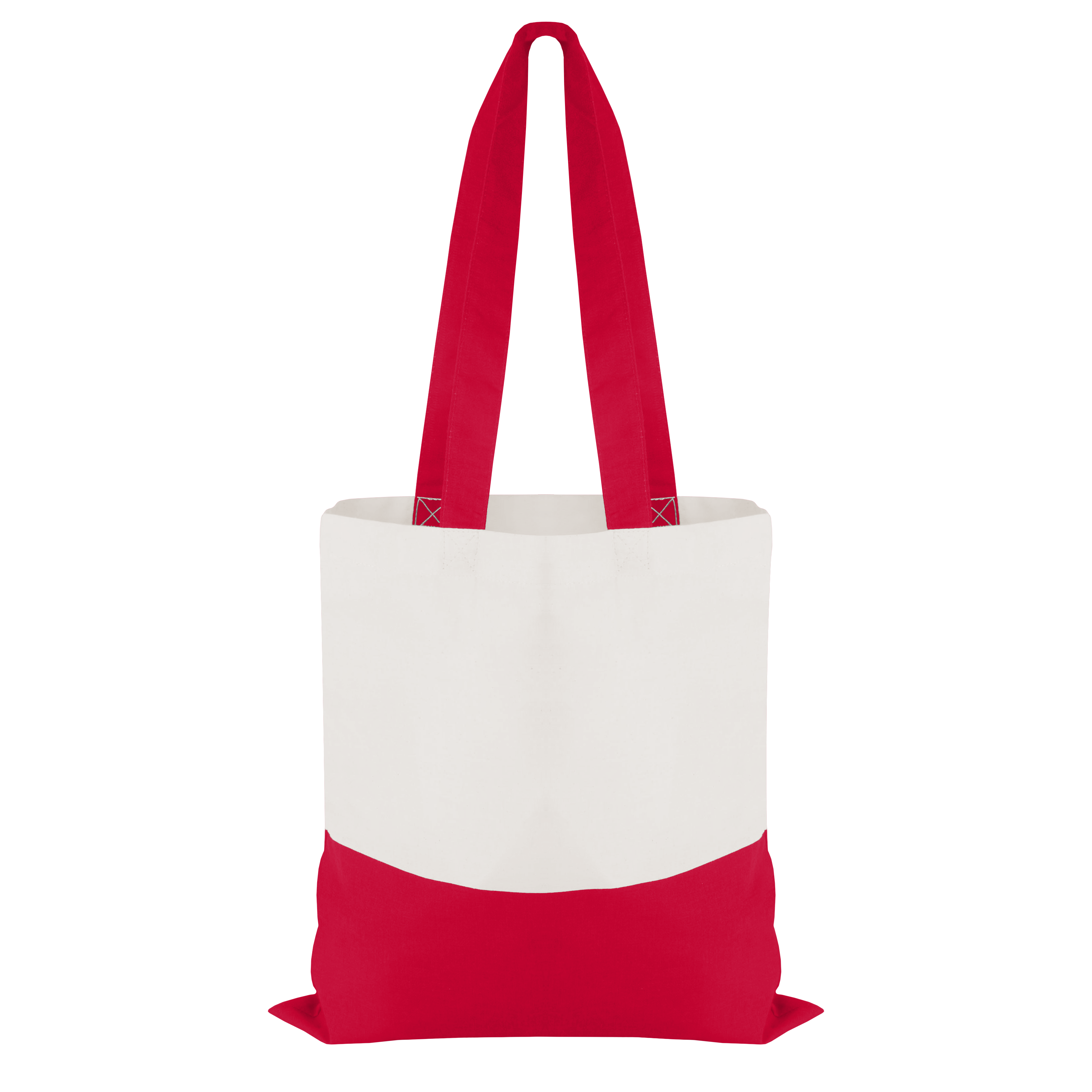 Cotton Colored Accent Flat Tote