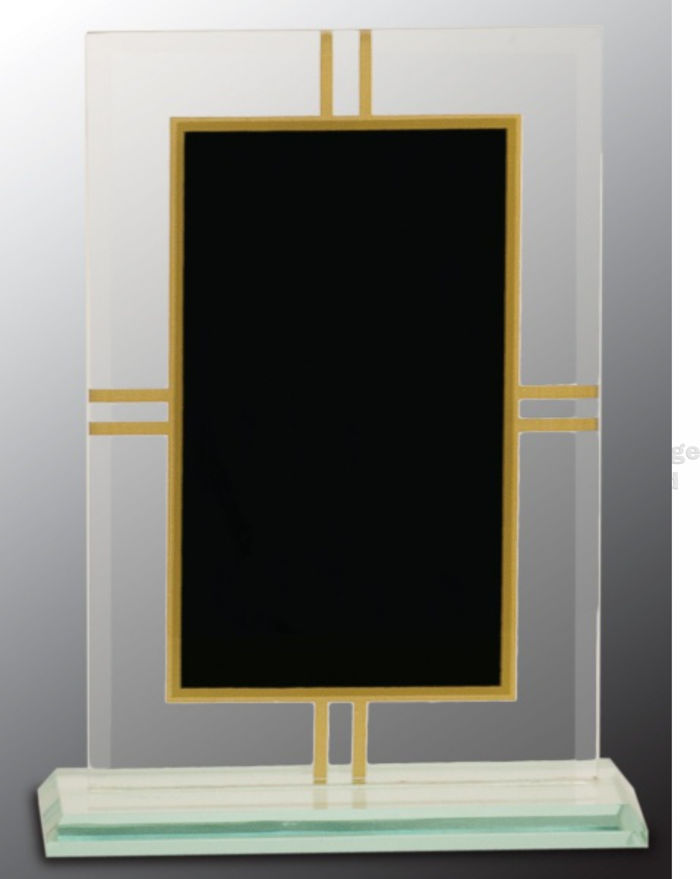 7 1/2" Contemporary Glass 4-Point Award 1