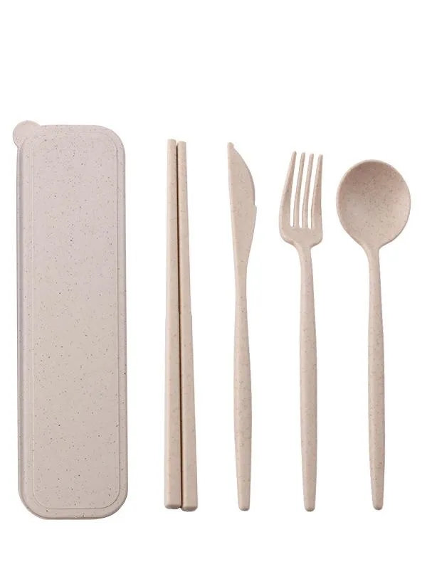 4-Piece Wheat Straw Cutlery 9