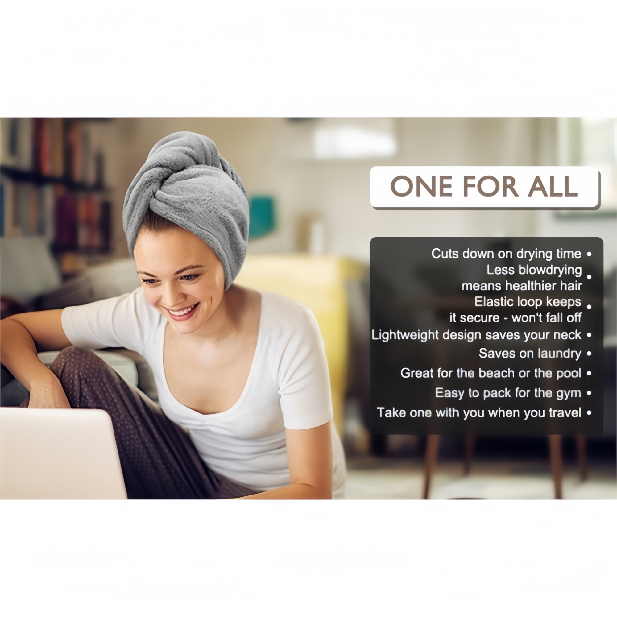 Coral Fleece Quick-Dry Hair Towel Bath Cap 5