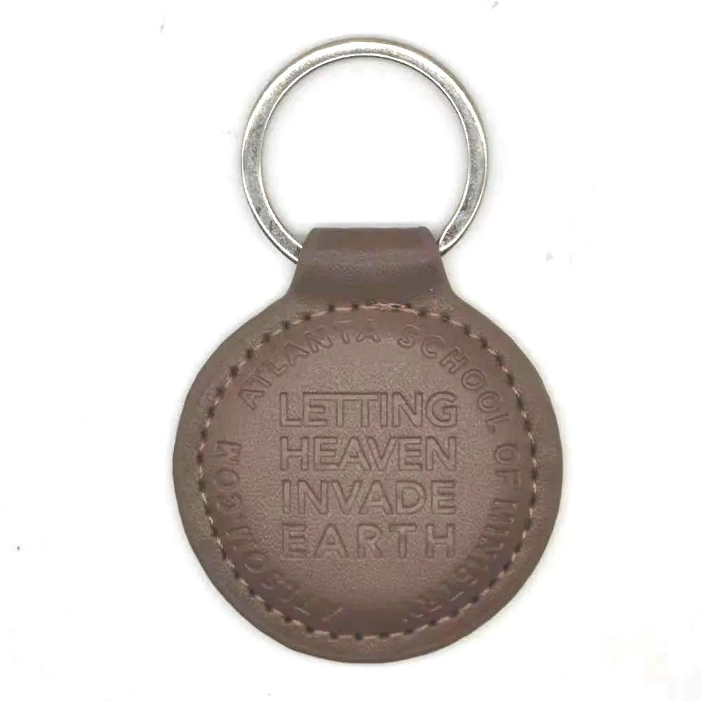 Leather Round Keychain 2