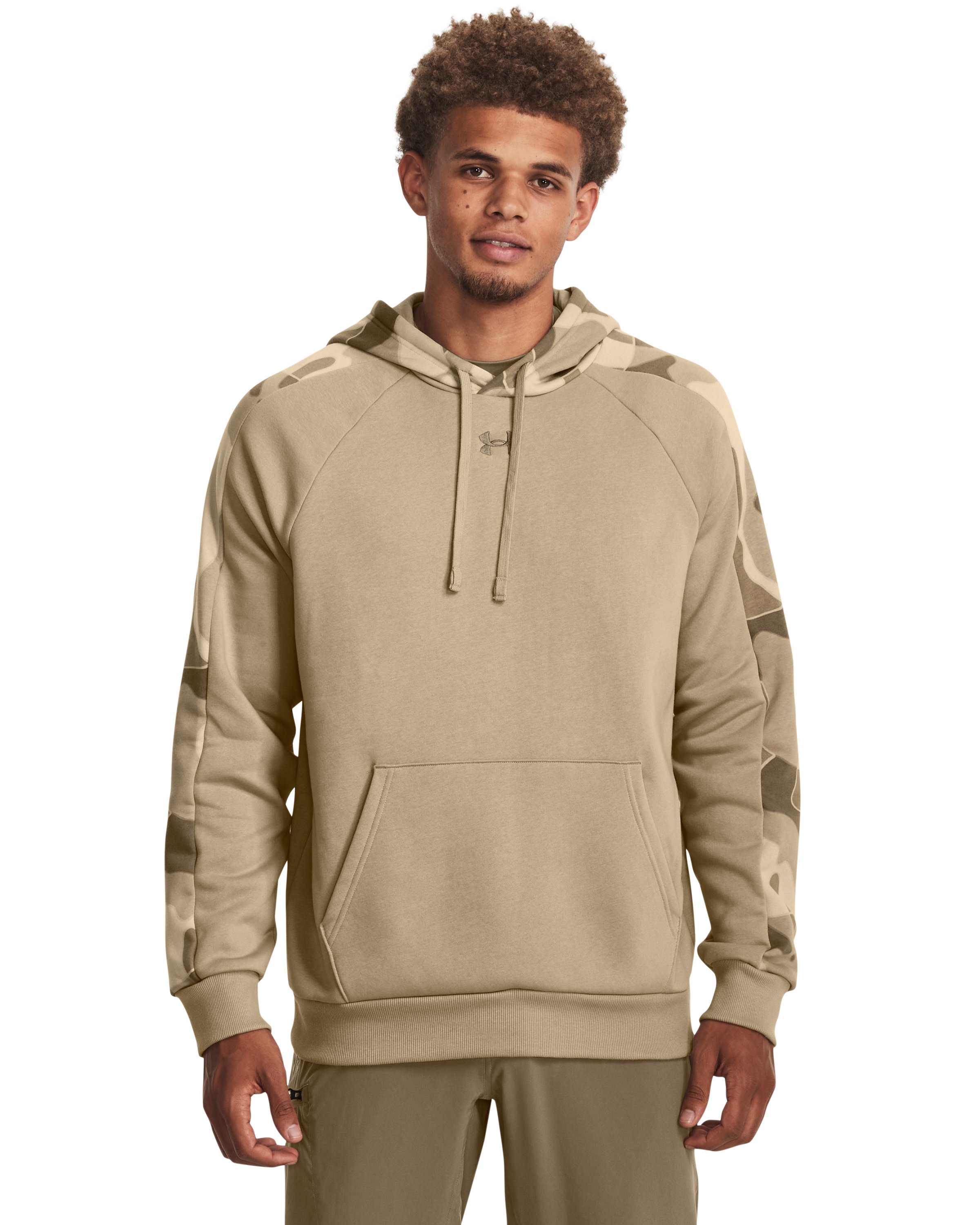 Men's UA Rival Fleece Camo Blocked Hoodie, custom hoodie or sweatshirt with logo imprint 4
