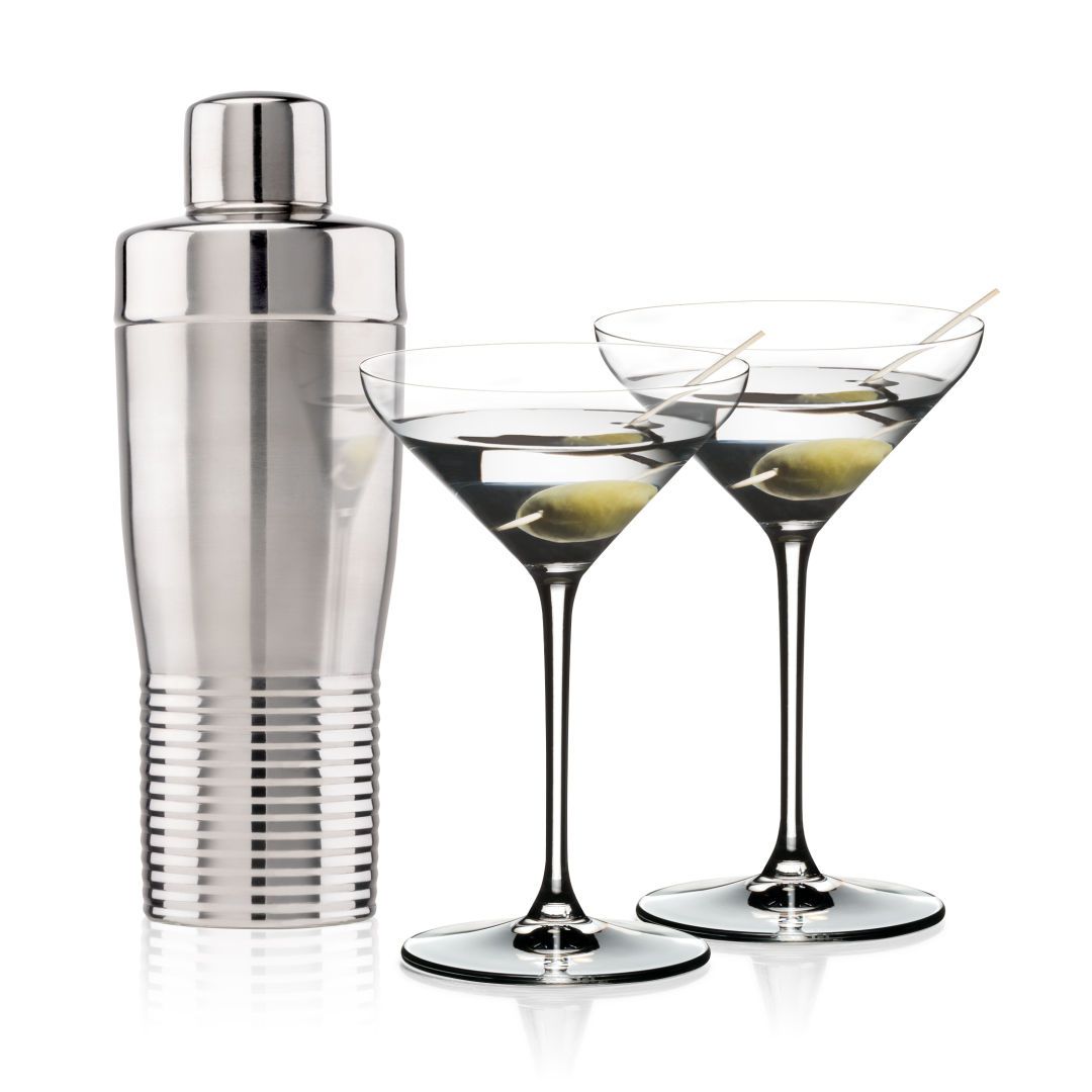 Genoa Shaker & RIEDEL Martini Set 1