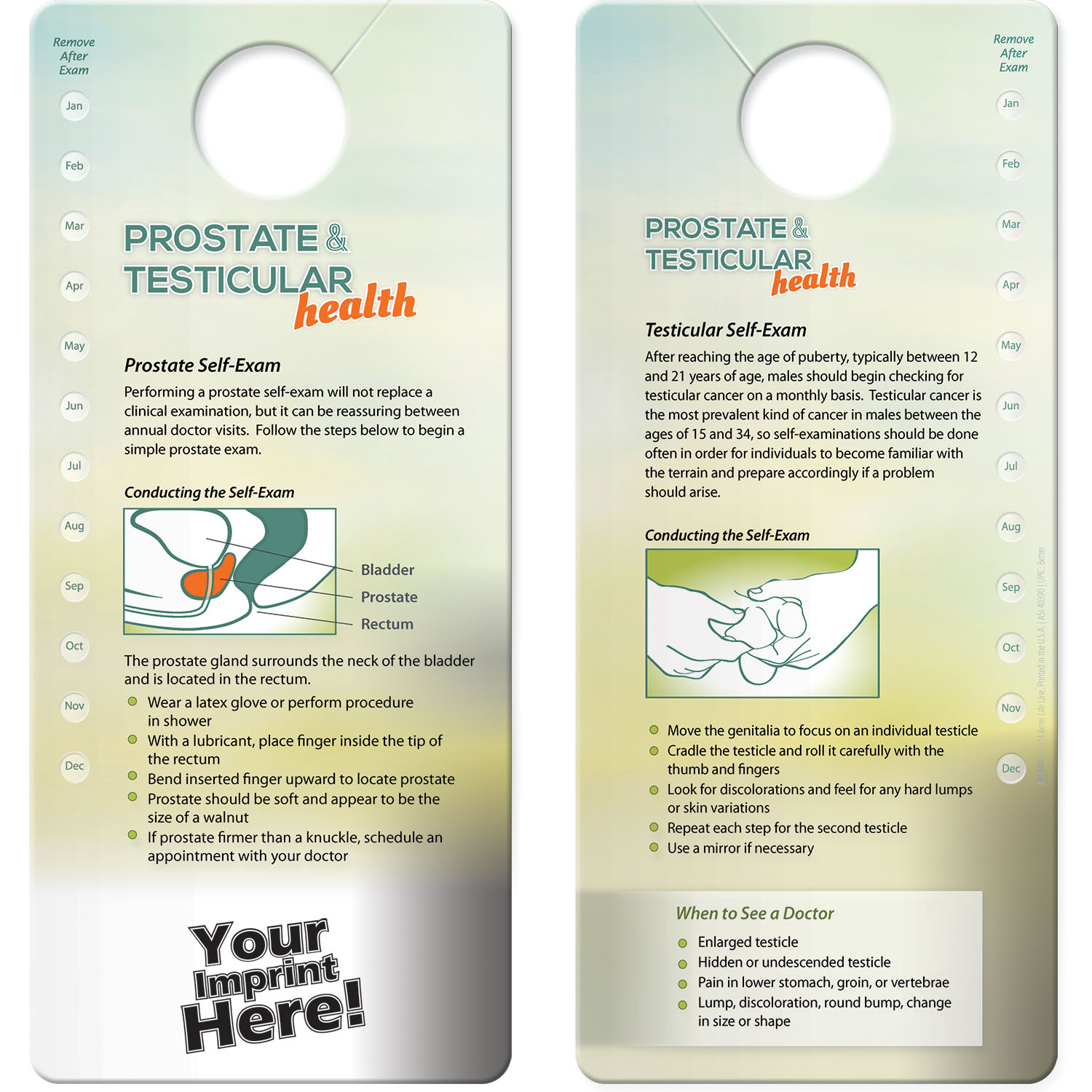 Hang Tag - Prostate & Testicular Self-Exam 2