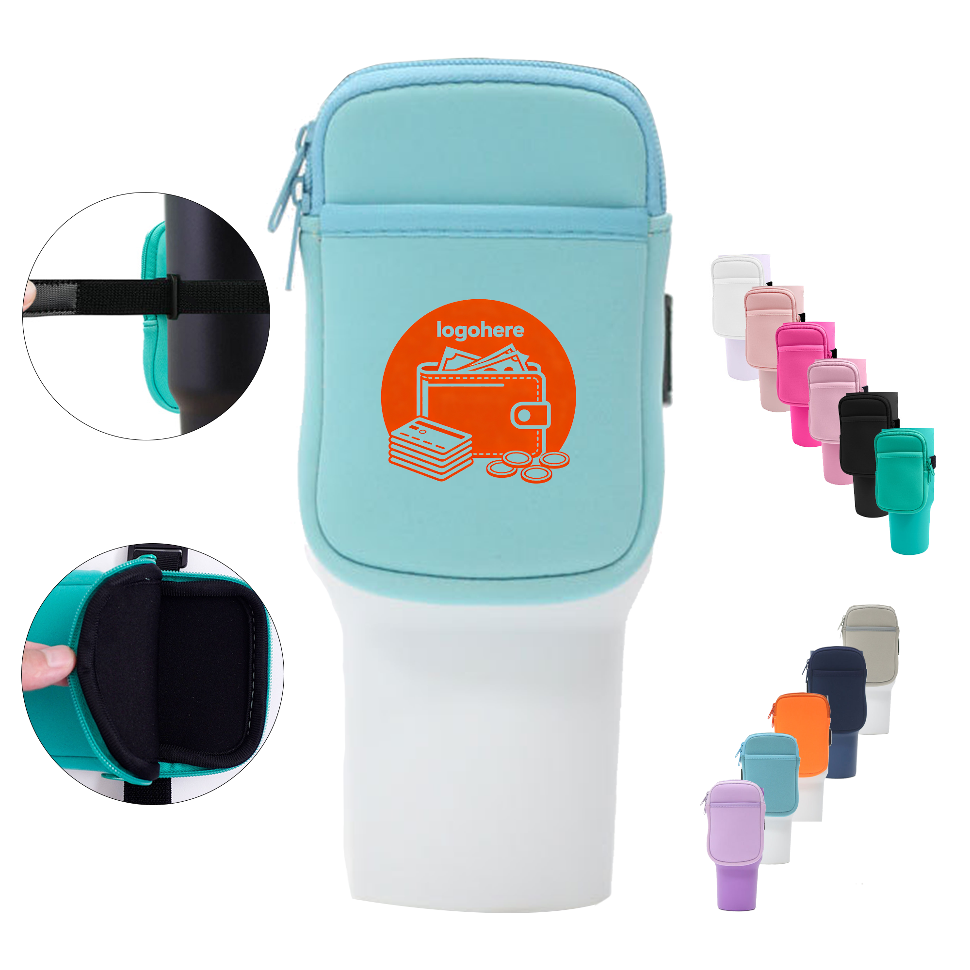 Personalized 2 Pockets Drink Sleeve for 40oz Tumblers 2