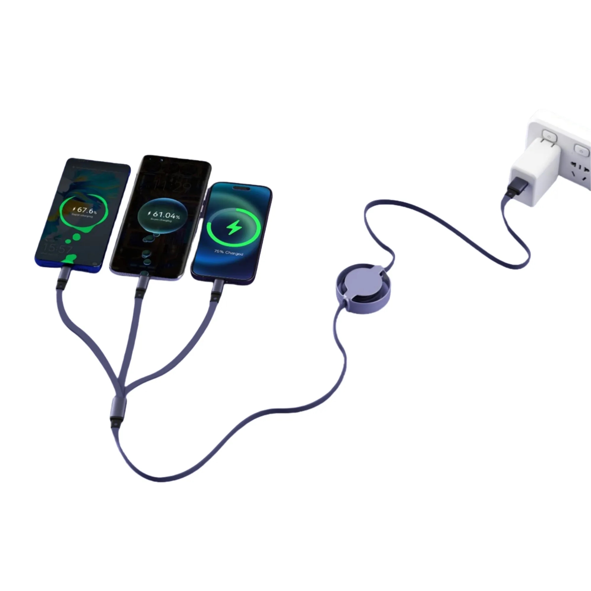 3 in 1 Retractable Multi Charging Cable 1