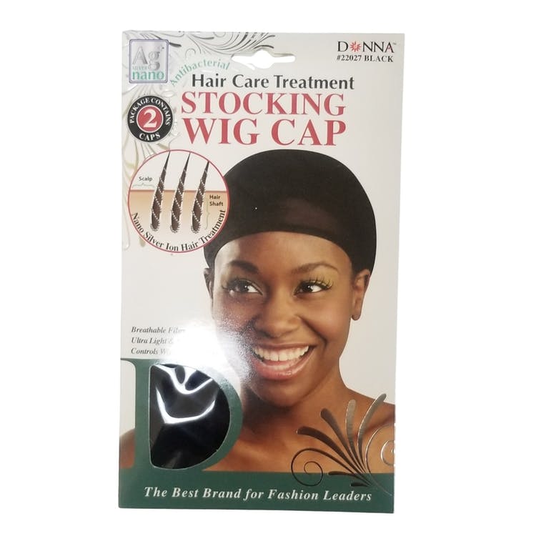 Stocking Wig Caps - Black 2 Pack 2