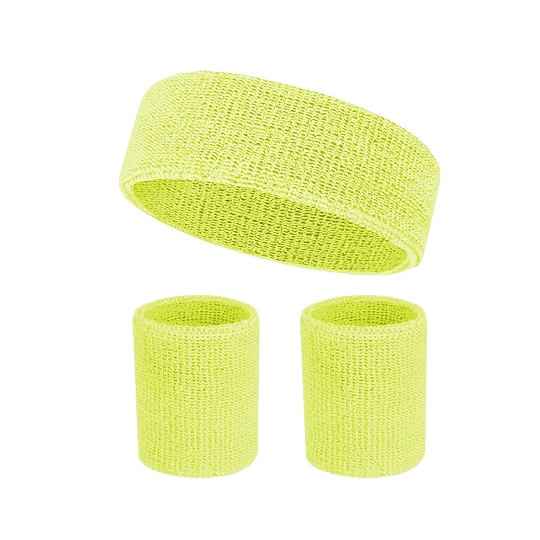 Solid Color 3 Pieces Bracer Wristband Sweatband 10