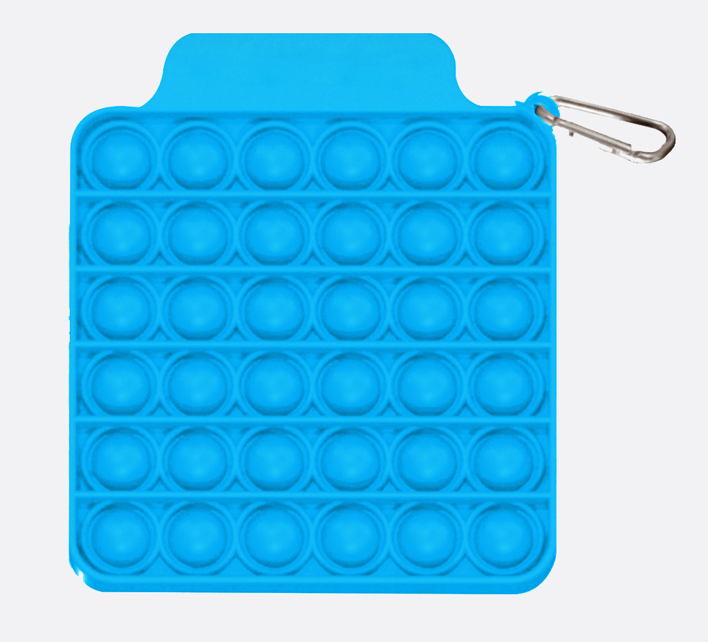 Pop It Fidget Toy - Square w/ Carabiner 20