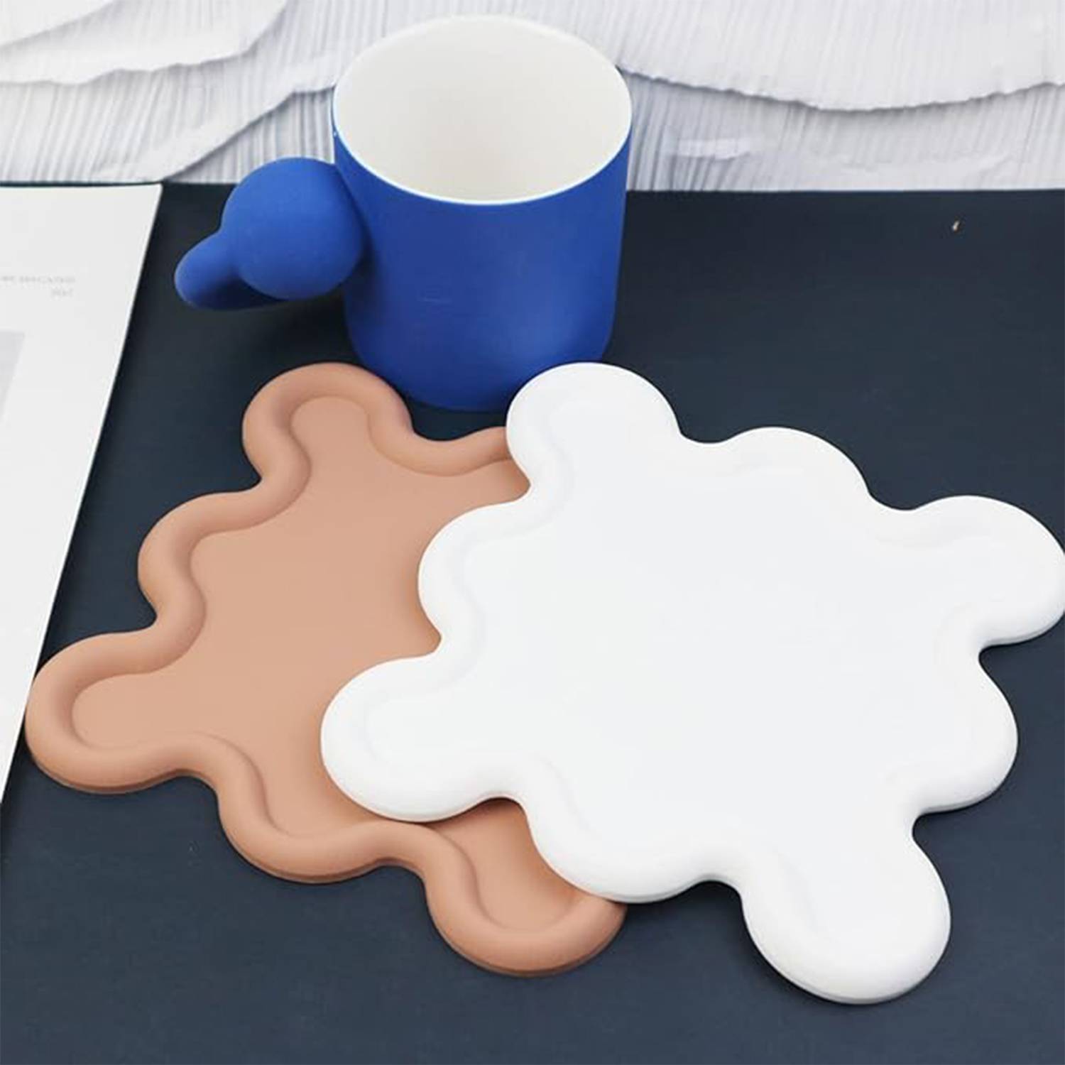 High temperature resistant thickened silicone coasters 3