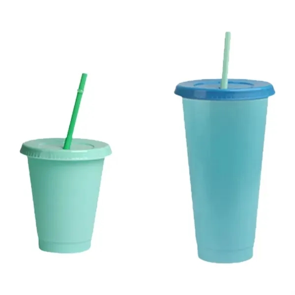 24oz Color Changing Reusable Plastic Cups 5