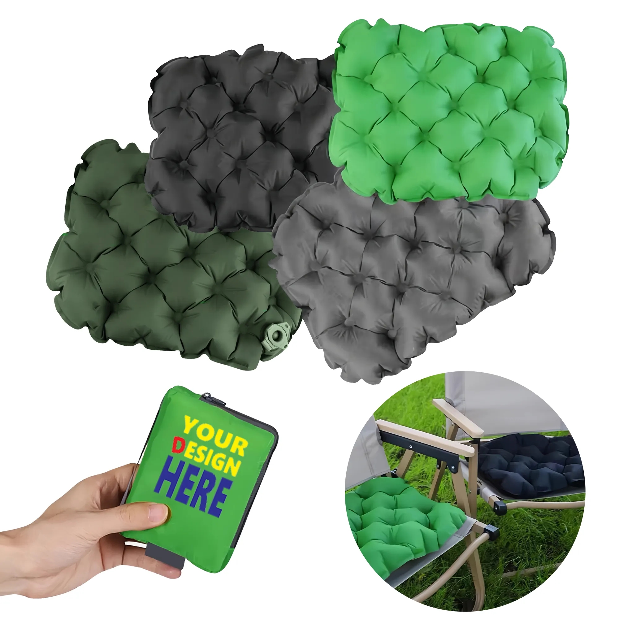 Outdoor Inflatable Cushions Foldable Camping Gear MOQ20 4
