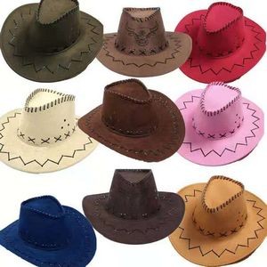 Mens Brown Black Cowboy Hat 2
