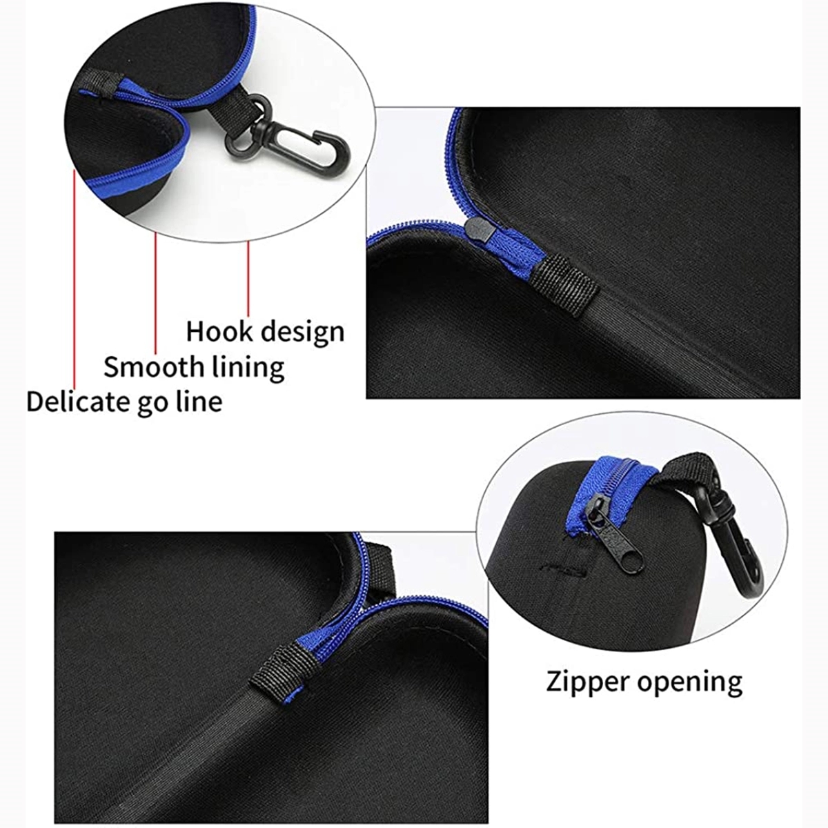 Portable Travel Zipper Eyeglasses Frame glasses Case 1