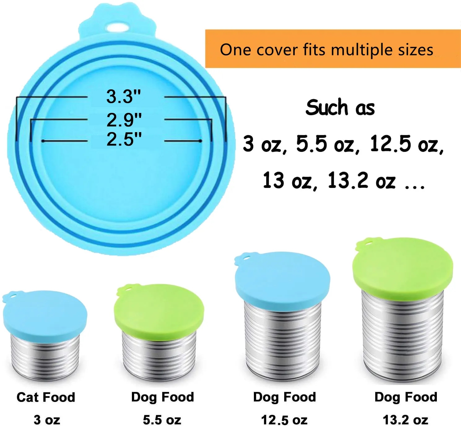 Pet Silicone Can Covers/Lids 5