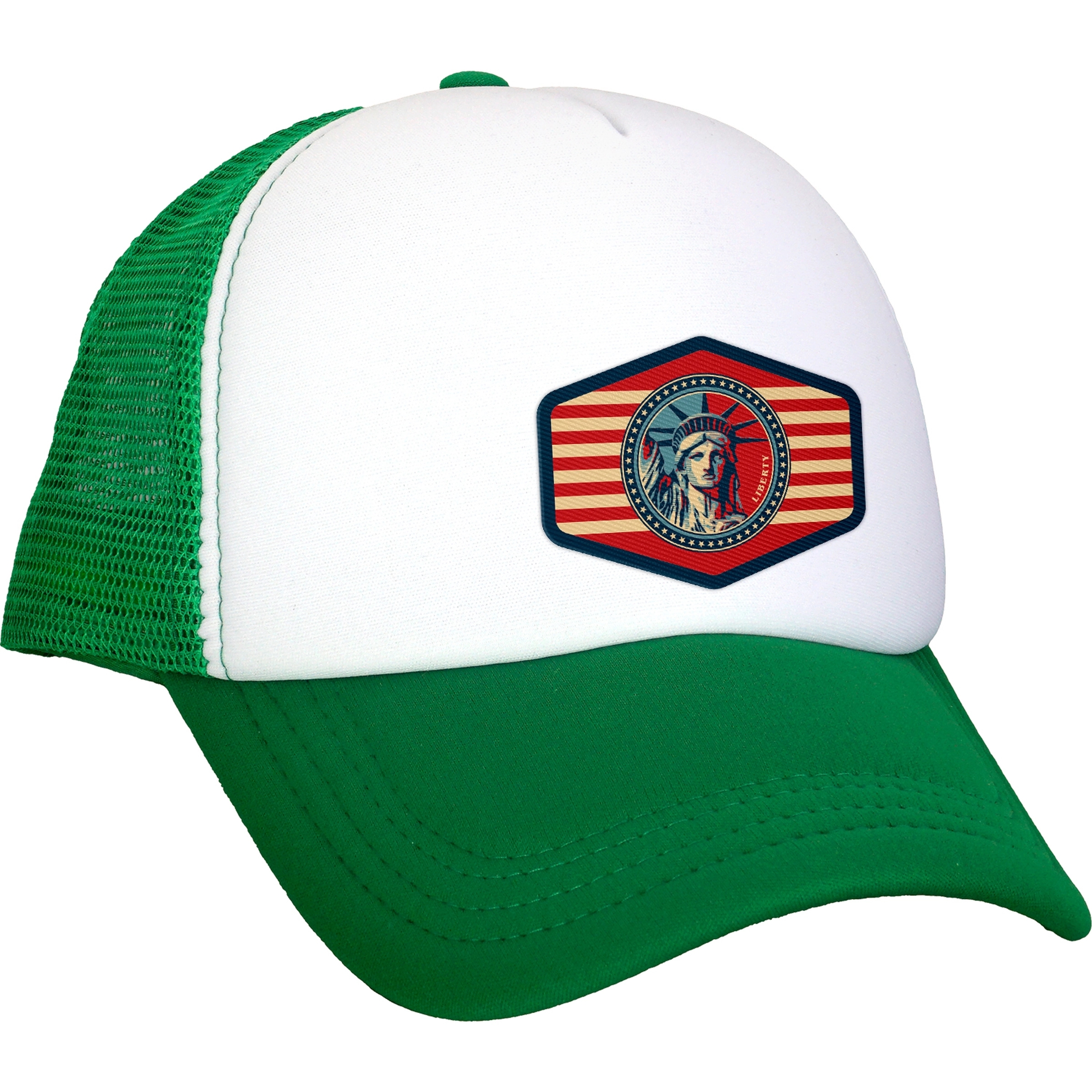 Foam Hexagon Emblem Trucker Hat 14