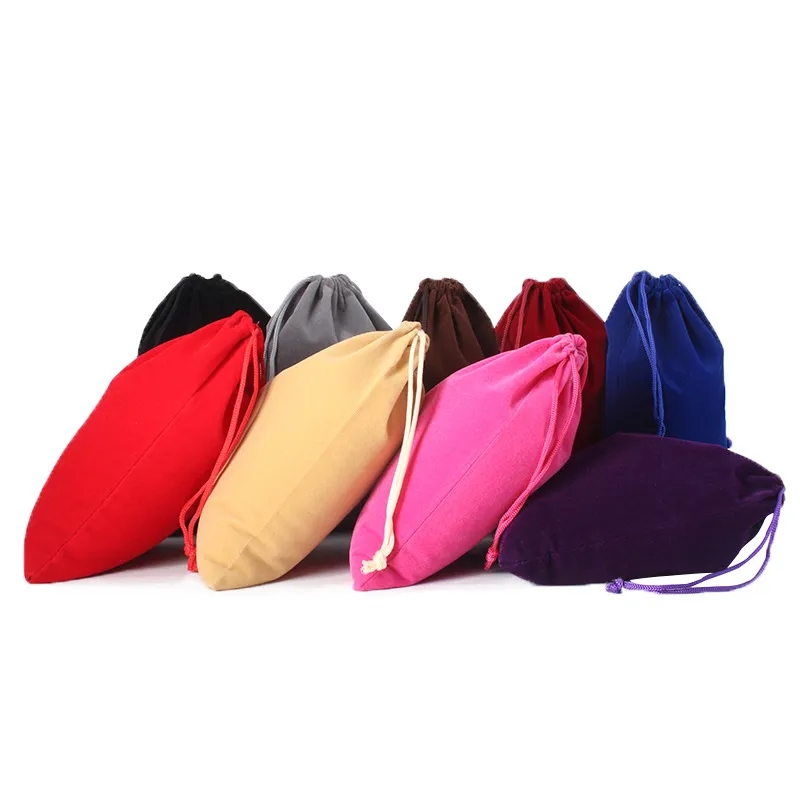 Flannel Drawstring Bag 2