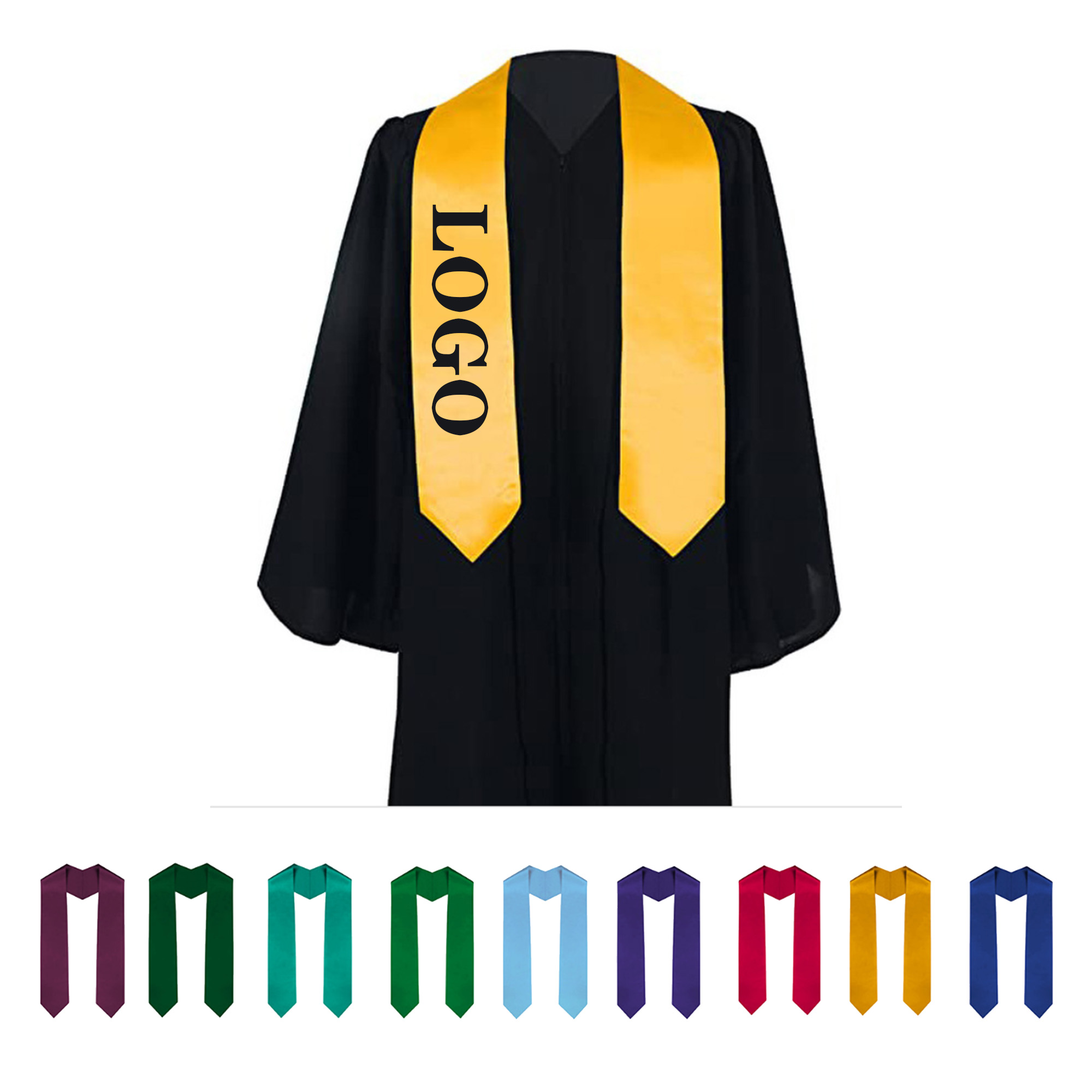 Solid Color Unisex Graduation Shawl 2