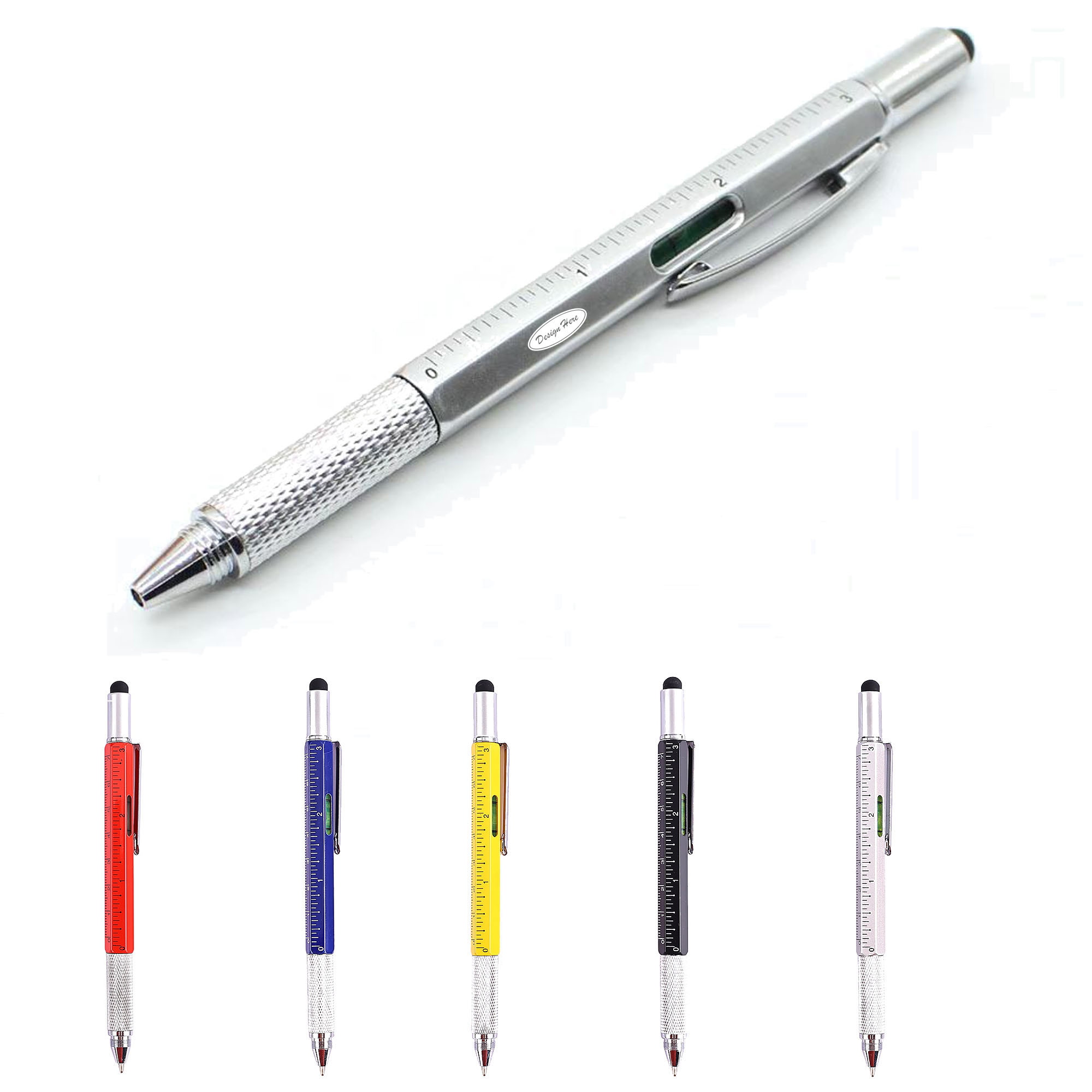 Durable Metal Screwdriver Pen with Level & Touchscreen Functions 4