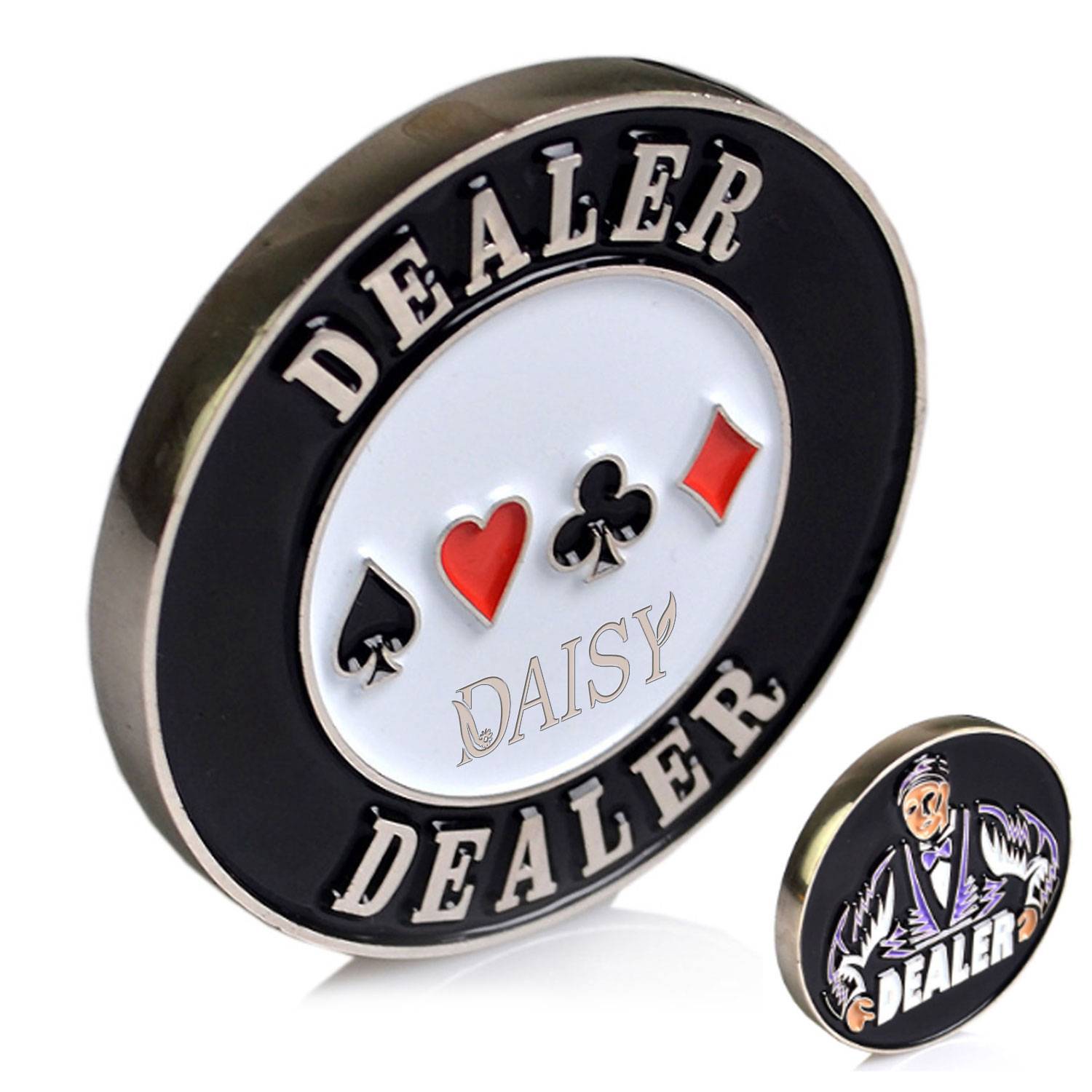 Texas Hold'em Poker Zinc Alloy Dealer Chip 6