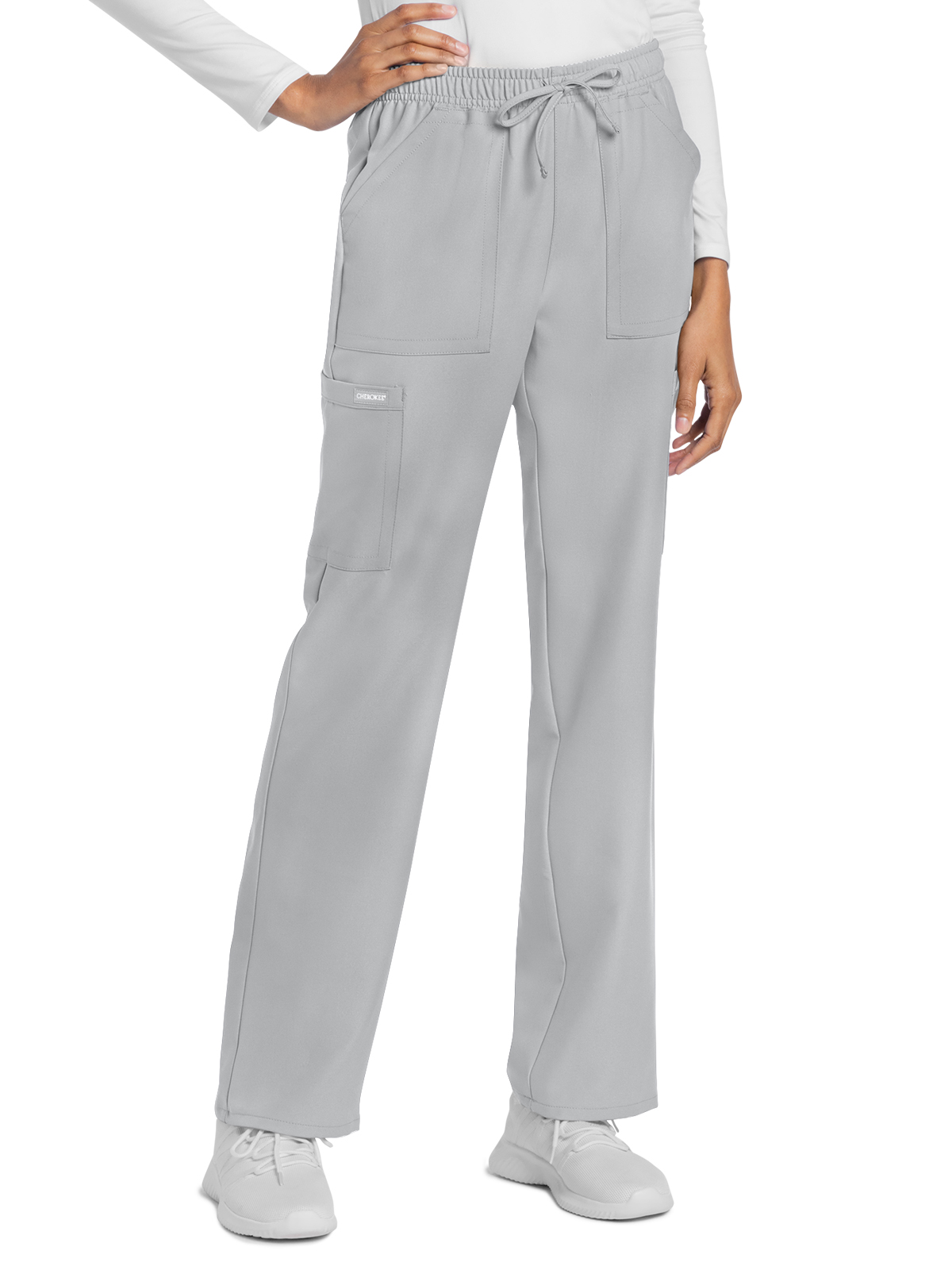 Cherokee - WW Originals Ultra - Women's 4-Pocket Drawstring Cargo Pant 31