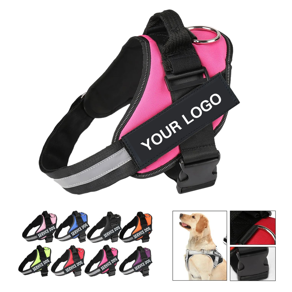 Oxford Dog Harness with Adjustable Straps and Padding 4