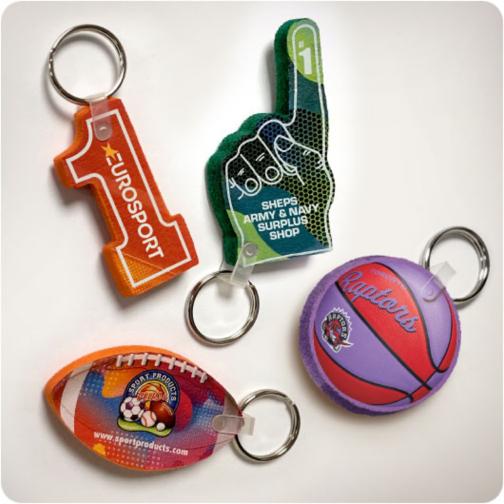 Foam #1 Finger Key Ring 3.25" high x 1.625 wide