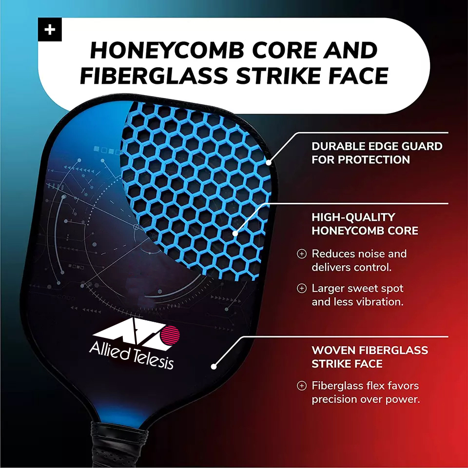 StrikeMaster Single Fiberglass Pickleball Paddle with PU Leather Bag 3