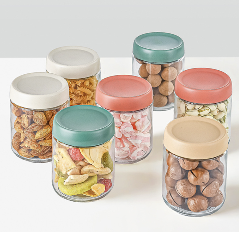 17oz Glass Food Storage Jars with Lids 6