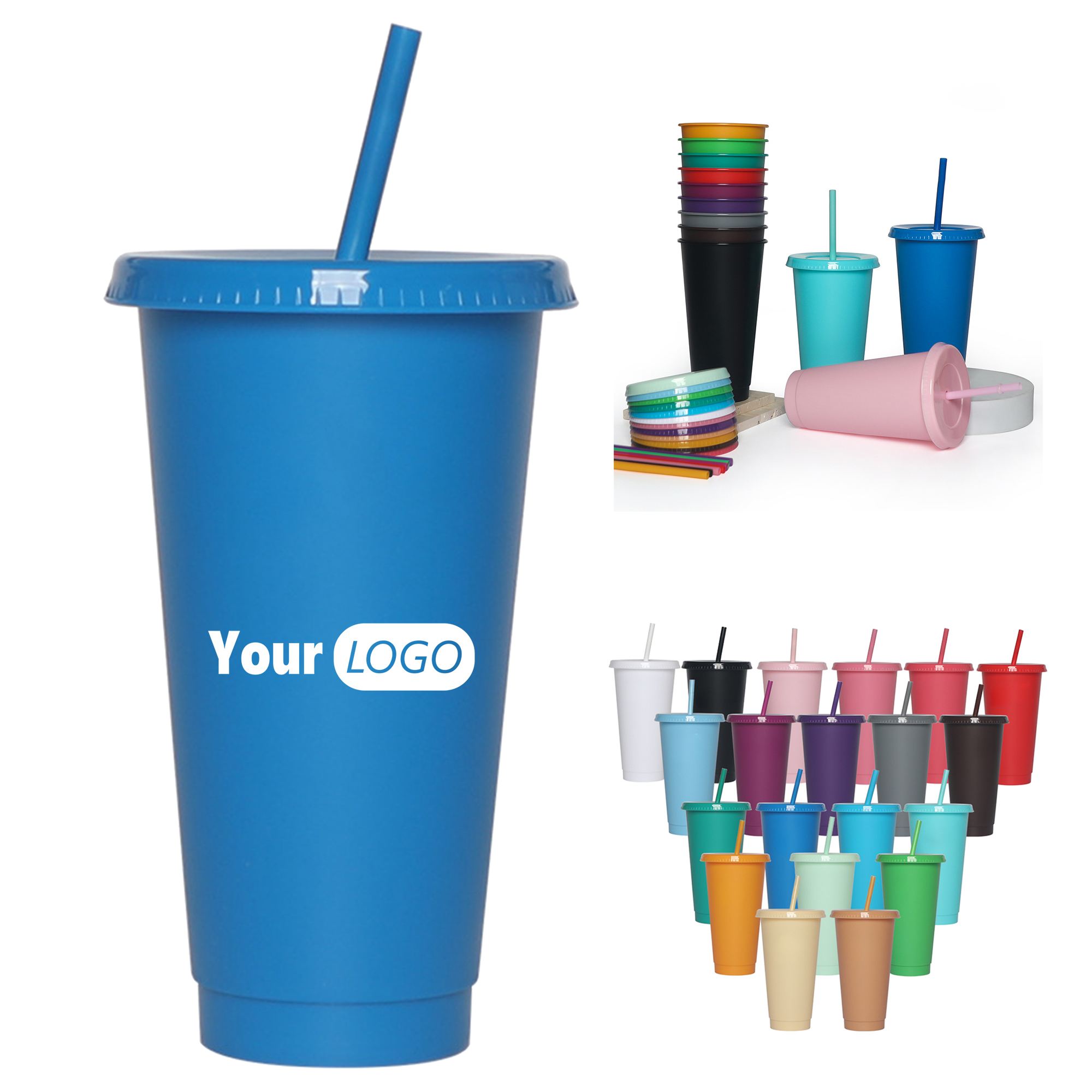 Flat Lid Reusable Straw Cup 3