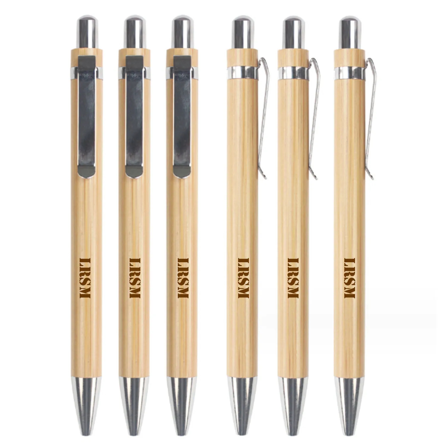 Bamboo Wooden Sustainable Retractable Ballpoint Pen 4