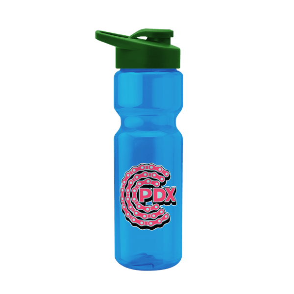 Blazer 28oz Transparent Bike Bottle w/Drink-thru Lid 845