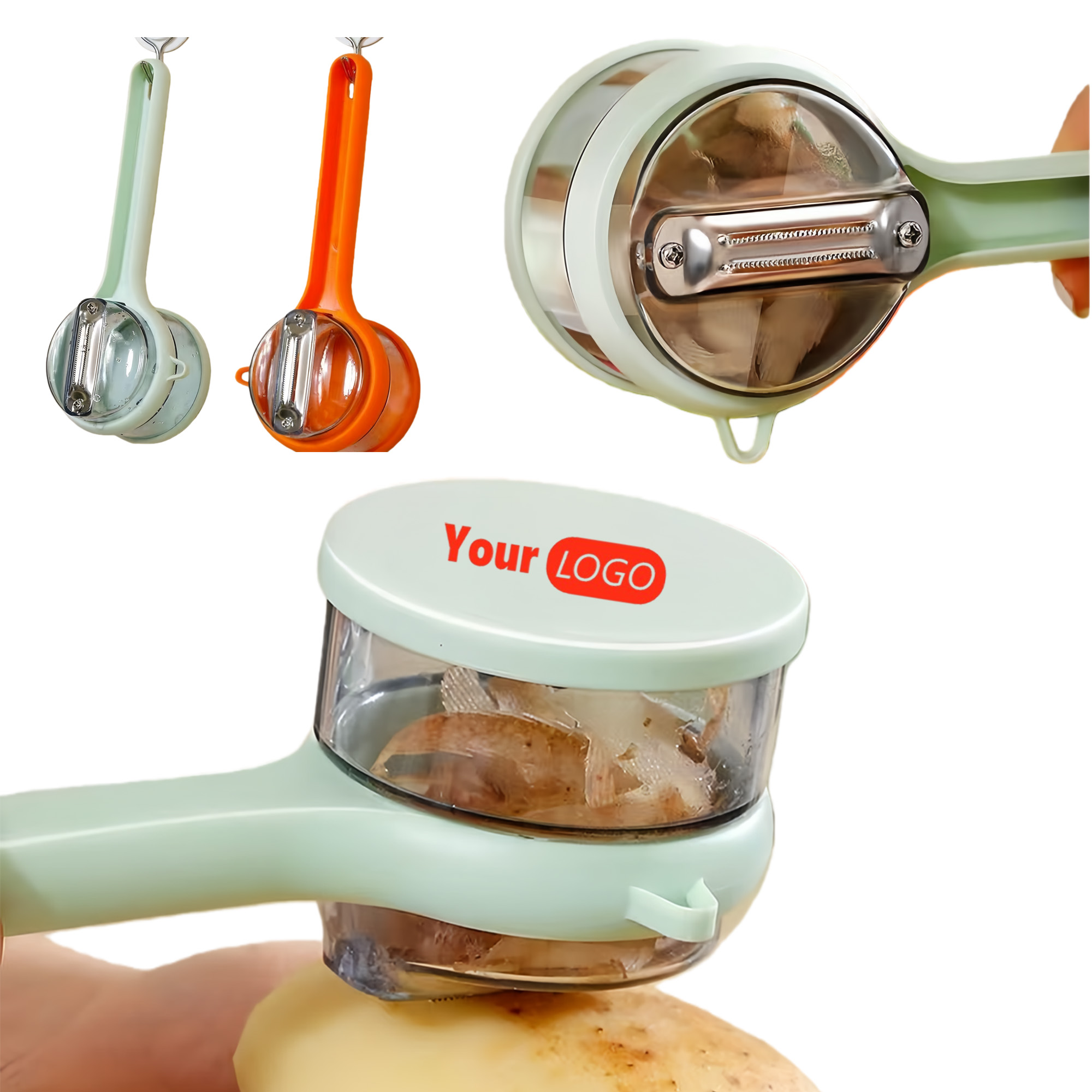 2 Way Blade Hanging Fruit Vegetable Peeler 2