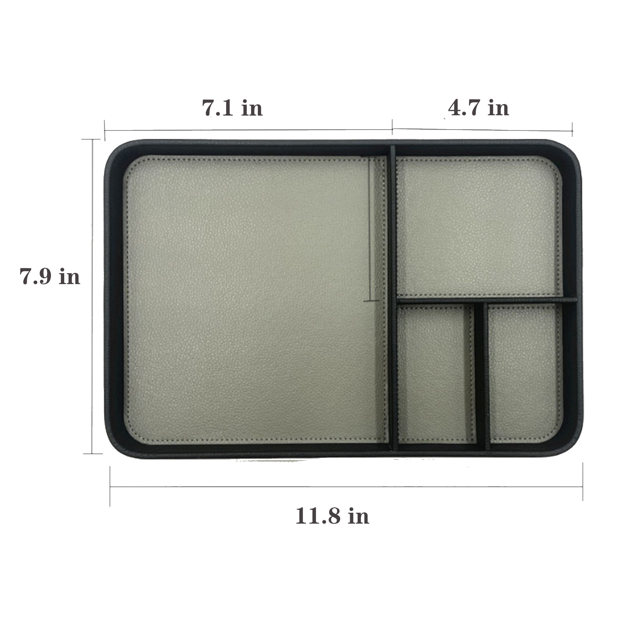 Square Leather Storage Tray 2