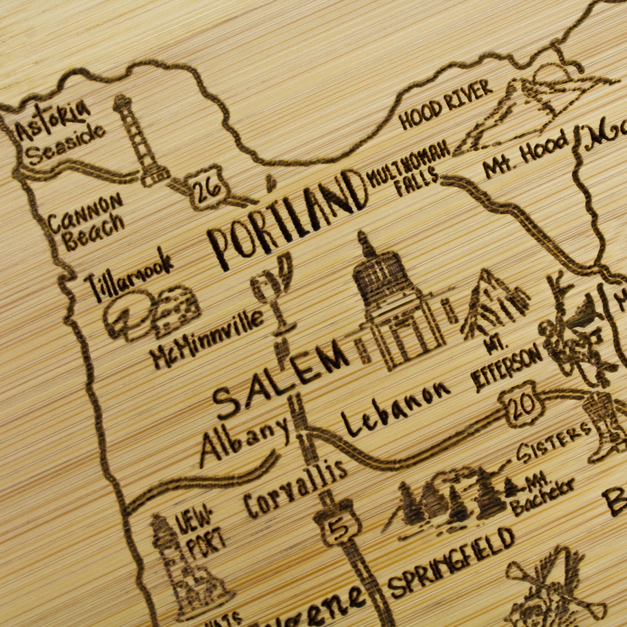 A Slice of Life Oregon Serving & Cutting Board 8