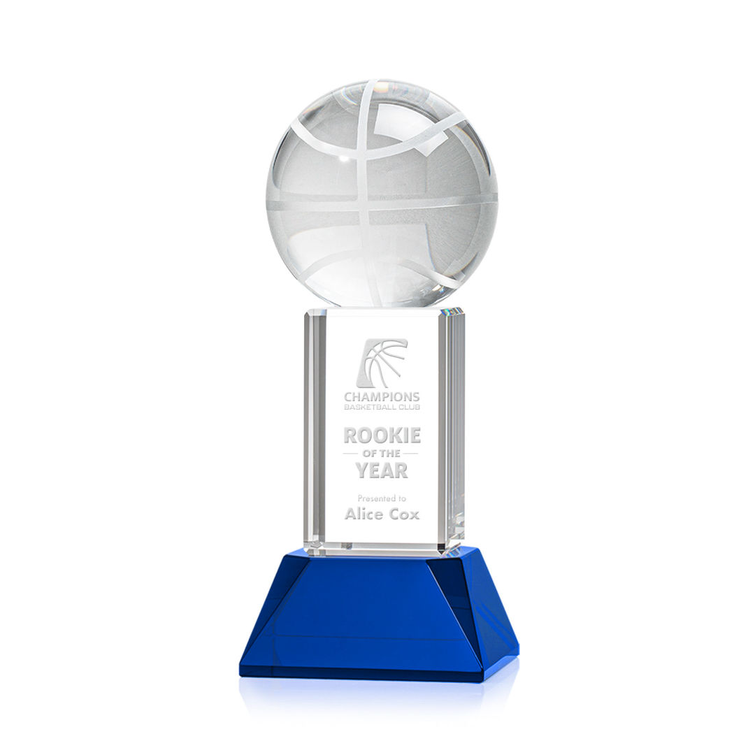 Basketball Award on Stowe Base - Blue 6