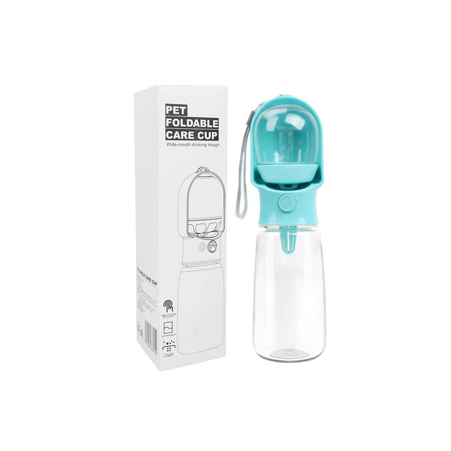 17oz 2-in-1 Plastic Foldbale Pet Care Cup W/ Feeding 3