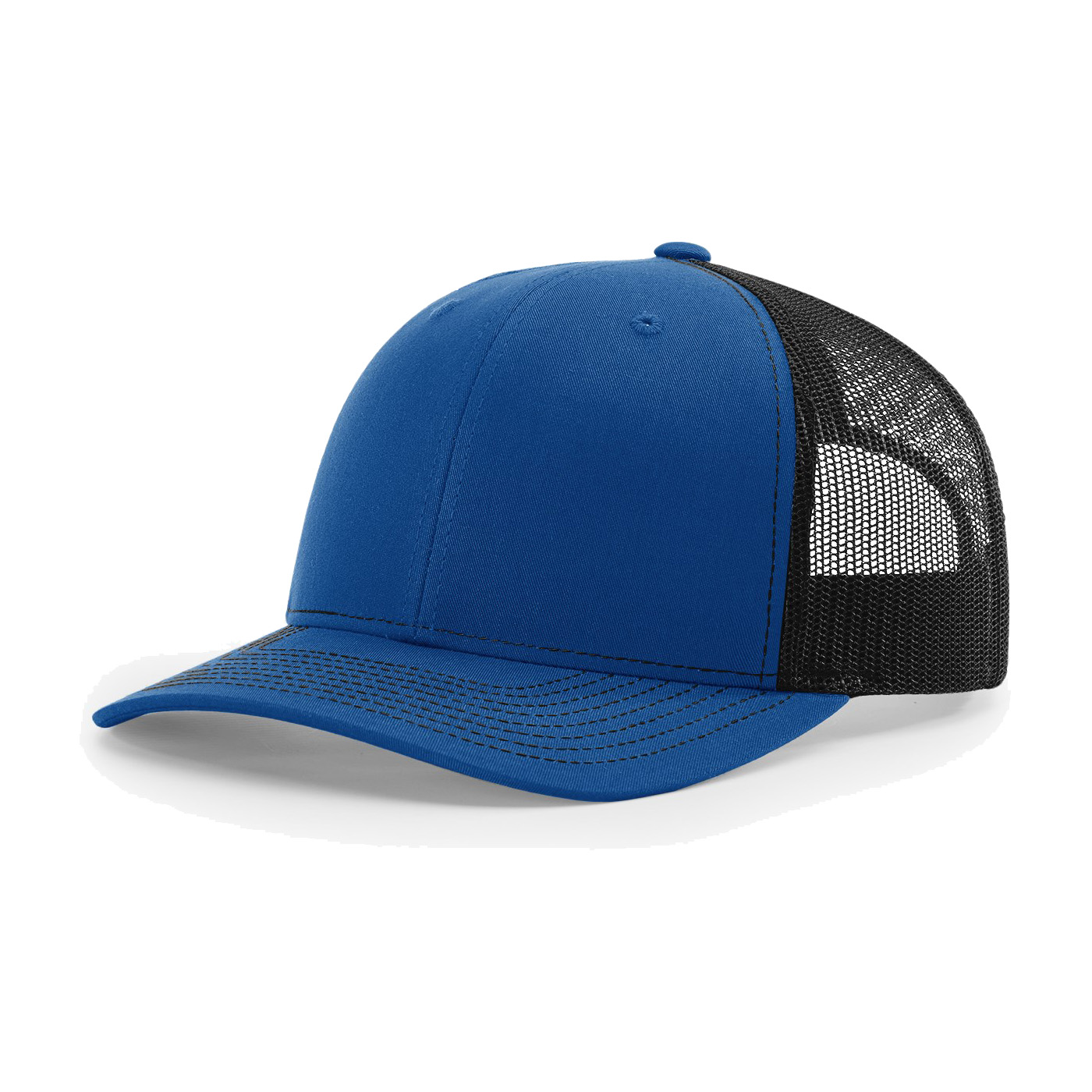 Richardson 112 6-Panel Snapback Trucker Hat w/Leatherette Adhesive Patches or Embroidery 74