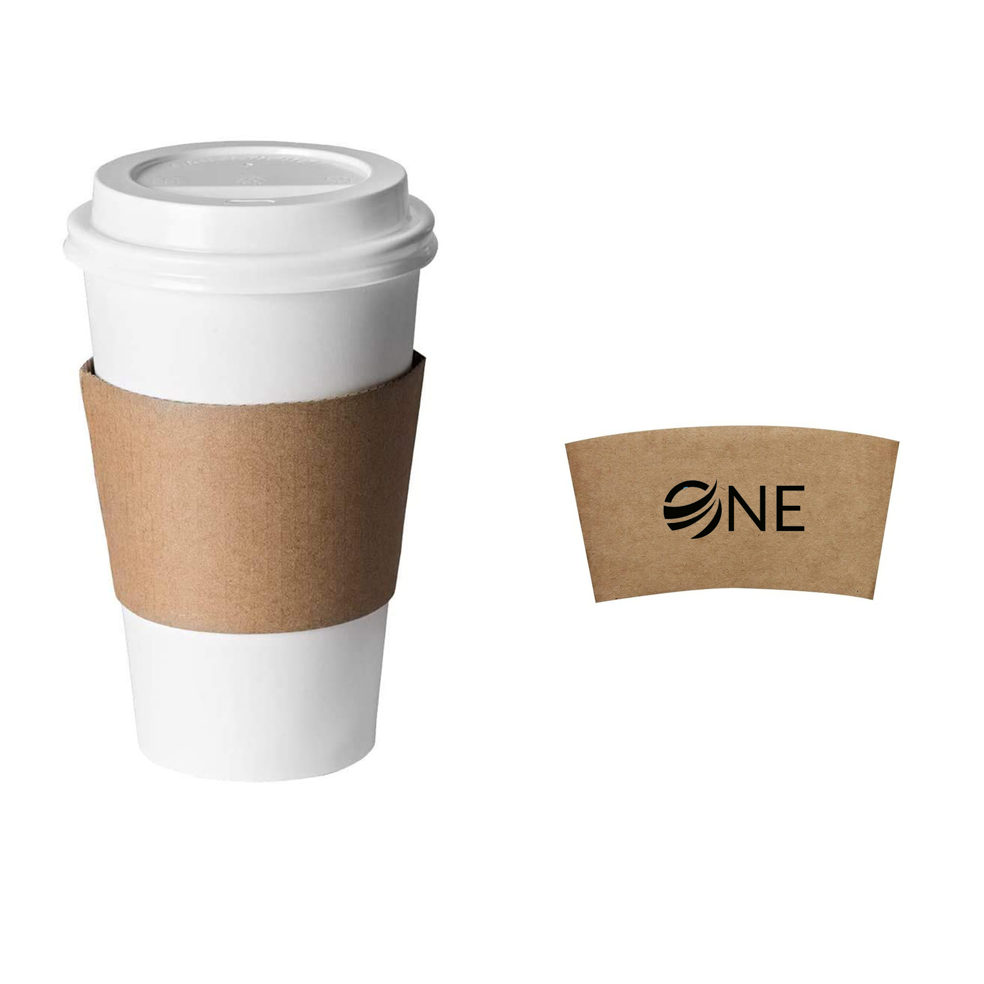 Disposable Cowhide Corrugated Cup Sleeve 500pcs