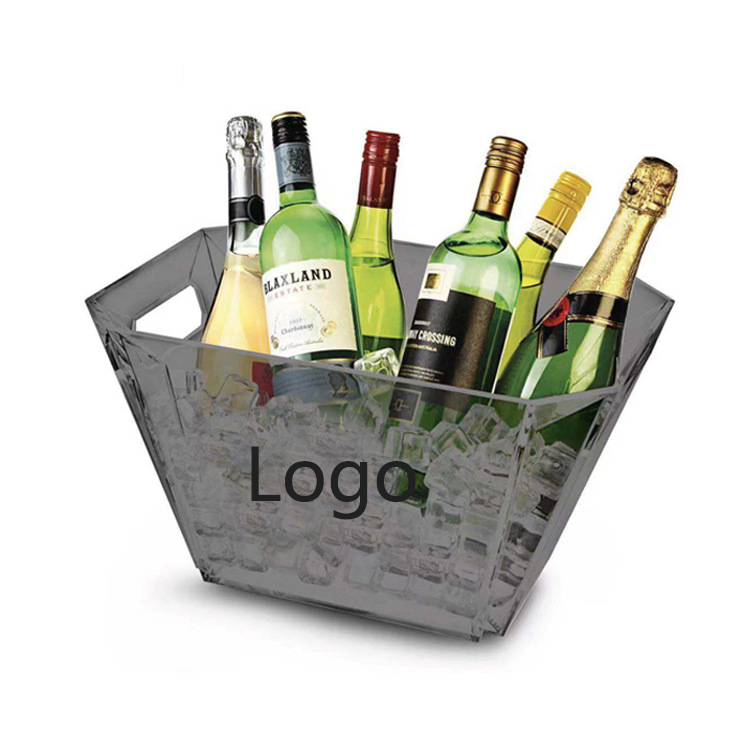 12L High-capacity Acrylic LED Lighted Ice Bucket / Handling Hole 4